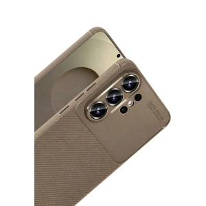 Galaxy S26 Ultra Auto Fus Karbon Kapak - Kahverengi