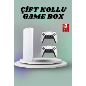 Game Box 3D Çift Oyun Kollu 4K HD Ekran 20000den Fazla Oyun Seçeneği 2.4G Kablosuz