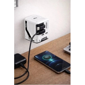 Gan+ Pd 40w Hızlı Şarj Adaptörü Çoklu Çıkış Usb-c Lightning Kablolu Hızlı Şarj  Ev Ofis Uyumlu Tcu