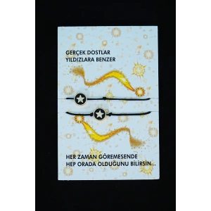 Gerçek Dostlar Yıldızlara Benzer  Arkadaş Şans Bilekliği