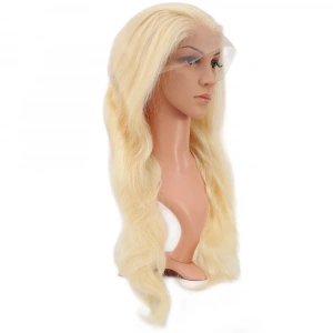 Gerçek Front Lace Daalı Platin Tül Peruk / 65/70cm