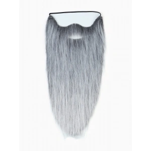 Gri Renk Lastikli Uzun Takma Sakal 40 cm