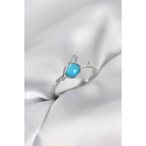 Gümüş Renk Zirkon Taşlı Satürn Model Kadın Yüzük