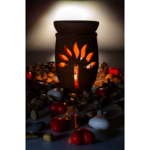 Hayat Ağacı El Yapımı Çömlek Buhurdanlık Tütsülük