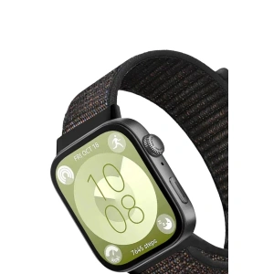 Huawei Fit 4 Hasırlı Cırtcırtlı Kordon (saat Değildir) - Siyah