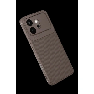 Huawei Honor 600 Auto Fus Karbon Kapak - Gri