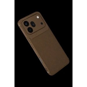 Huawei Honor 600 Pro Auto Fus Karbon Kapak - Kahverengi