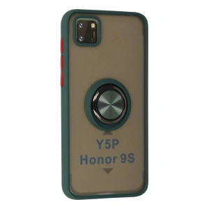 Huawei Y5p Kılıf Montreal Yüzüklü  Kapak - Yeşil