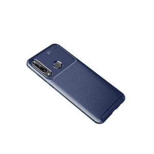 Huawei Y6p Kılıf Auto Fus Karbon Kapak - Lacivert