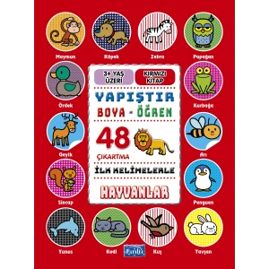 İlk Kelimelerle Hayvanlar - Yapıştır-Boya-Öğren