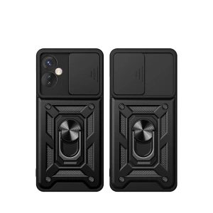 İnfinix Hot 40 Pro Kılıf Pars Lens Yüzüklü  - Yeşil