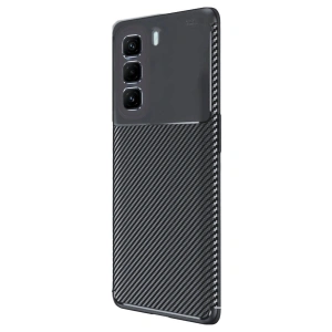 İnfinix Hot 50 4g Kılıf Auto Fus Karbon Kapak - Siyah