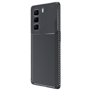 İnfinix Hot 50 4g Kılıf Auto Fus Karbon Kapak - Siyah