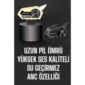 Intercom Kask Kulaklığı ANC Özelliği Yüksek Ses Kaliteli Bluetooth Kulaklık
