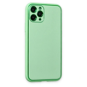 İphone 11 Pro Kılıf Co Deri  Kapak - Açık Yeşil