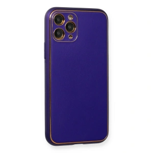 İphone 11 Pro Kılıf Co Deri  Kapak - Mor