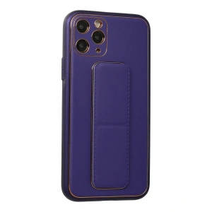 İphone 11 Pro Kılıf Co Deri Standlı Kapak - Mor