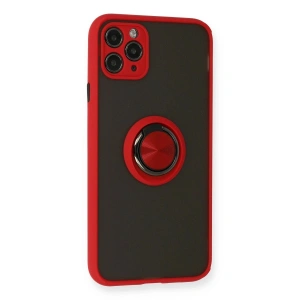 İphone 11 Pro Kılıf Montreal Yüzüklü  Kapak - Kırmızı