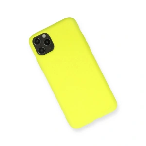 İphone 11 Pro Max Kılıf Nano İçi Kadife  - Sarı