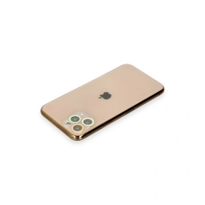 İphone 11 Pro Renkli Kamera Lens Koruma Cam - Sarı-tcu