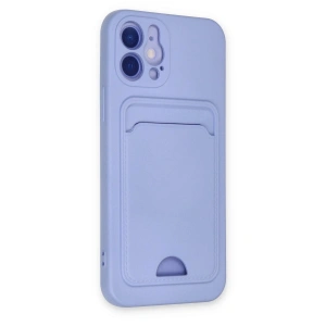 İphone 12 Kılıf Kelvin Kartvizitli  - Lila