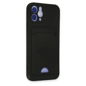 İphone 12 Kılıf Kelvin Kartvizitli  - Siyah