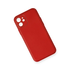 İphone 12 Mini Kılıf Co Deri  Kapak - Kırmızı
