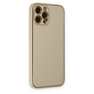 İphone 12 Pro Kılıf Co Deri  Kapak - Gold