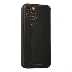 İphone 12 Pro Kılıf Co Deri Standlı Kapak - Siyah