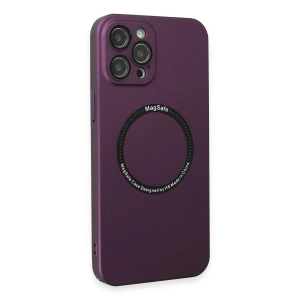 İphone 12 Pro Kılıf Jack Magneticsafe Lens  - Mürdüm