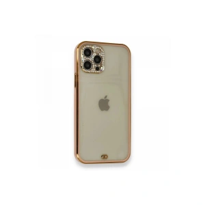 İphone 12 Pro Kılıf Liva Taşlı  - Pembe