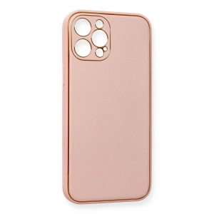 İphone 12 Pro Max Kılıf Co Deri  Kapak - Pembe