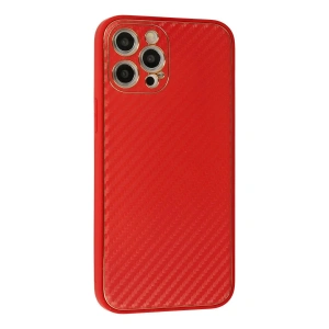İphone 12 Pro Max Kılıf Co Karbon  - Kırmızı
