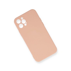 İphone 12 Pro Max Kılıf Nano İçi Kadife  - Pudra