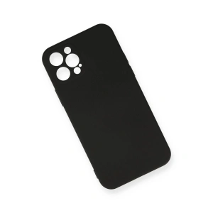 İphone 12 Pro Max Kılıf Nano İçi Kadife  - Siyah