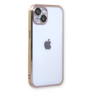 İphone 13 Kılıf  Lensli  - Gold
