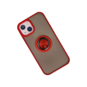 İphone 13 Kılıf Montreal Yüzüklü  Kapak - Kırmızı