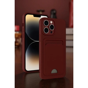 İphone 13 Pro Max Kılıf Kelvin Kartvizitli  - Derin Mor