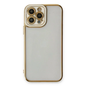 İphone 13 Pro Max Kılıf Liva Lens  - Beyaz