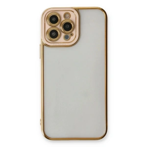 İphone 13 Pro Max Kılıf Liva Lens  - Pudra