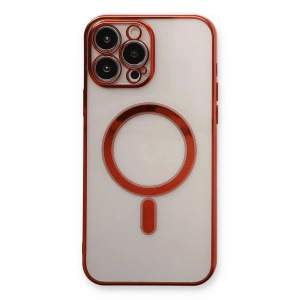 İphone 13 Pro Max Kılıf Magneticsafe Lazer  - Kırmızı