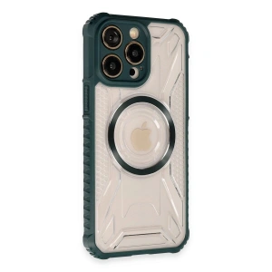 İphone 13 Pro Max Kılıf Prag Magneticsafe Kapak - Koyu Yeşil