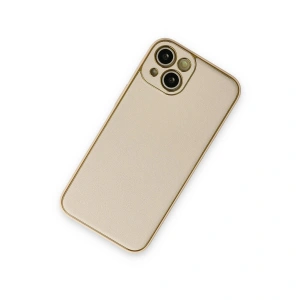 İphone 14 Plus Kılıf Co Deri  Kapak - Gold