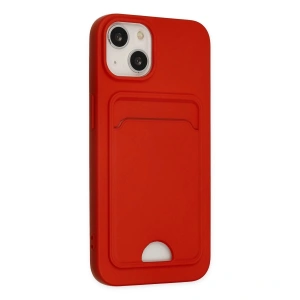 İphone 14 Plus Kılıf Kelvin Kartvizitli  - Kırmızı