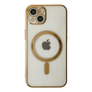 İphone 14 Plus Kılıf Magneticsafe Lazer  - Gold