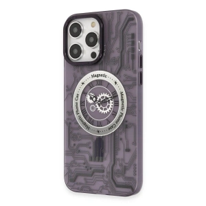 İphone 14 Pro Kılıf Apollo Magneticsafe Desenli Kapak - Apollo Mor - 5