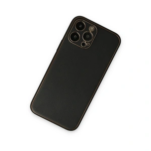 İphone 14 Pro Kılıf Co Deri  Kapak - Siyah