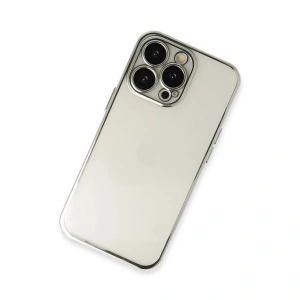 İphone 14 Pro Kılıf  Lensli  - Gümüş