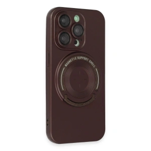 İphone 14 Pro Kılıf Lukka Magneticsafe Kapak - Kahverengi