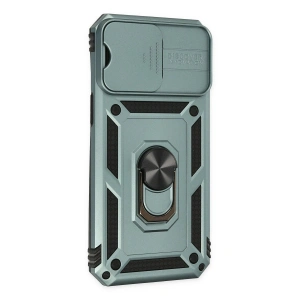 İphone 14 Pro Kılıf Pars Lens Yüzüklü  - Yeşil